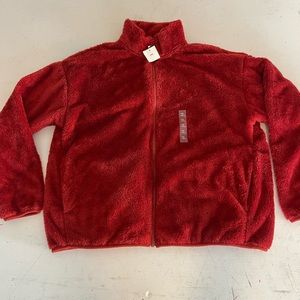 NWT UNIQLO fluffy fleece full-zip jacket
